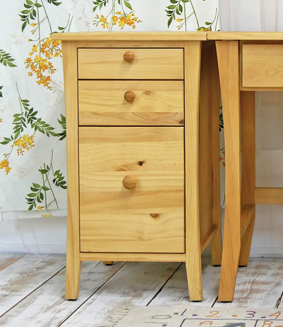 オイルフィニッシュのカントリー家具　【パインファクトリー】バレンシア サイドチェスト Ｆ03 木製取っ手 ＮＡ