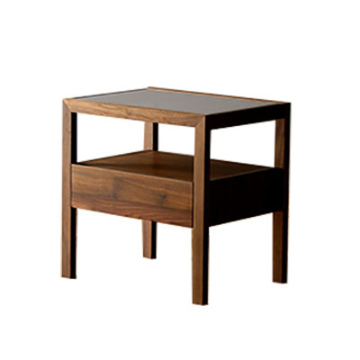 【国産家具】 レクサス 50サイドテーブル ウォールナット材の木目が美しい家具