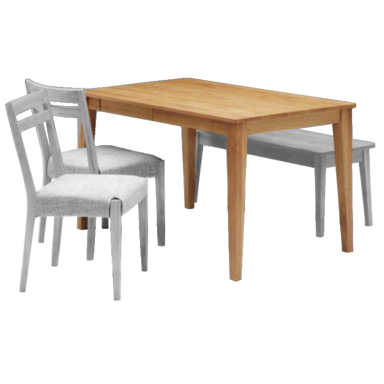 北欧 インテリア ナチュラル家具 エルモ 140ダイニングテーブル 140X80cm NA (5月中旬入荷予定)