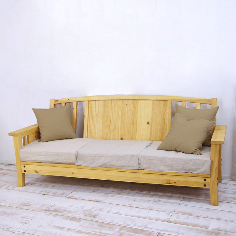 オイルフィニッシュのカントリー家具【パインファクトリー】バレンシア 3人掛けソファ ＮＡ