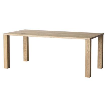 【EASY LIFE/イージーライフ】ナラの無垢材で作ったシンプルなダイニングテーブル 「デン」 180サイズ