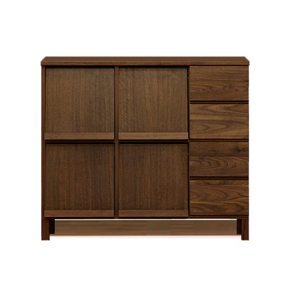 【国産家具】 レッチェ 105マガジンラック ウォールナット材の木目が美しい家具