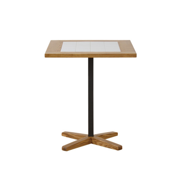 ナチュラル家具 アンジー カフェの雰囲気を楽しめるテーブル  [トフィー テーブル 60×70 タイル天板] 　