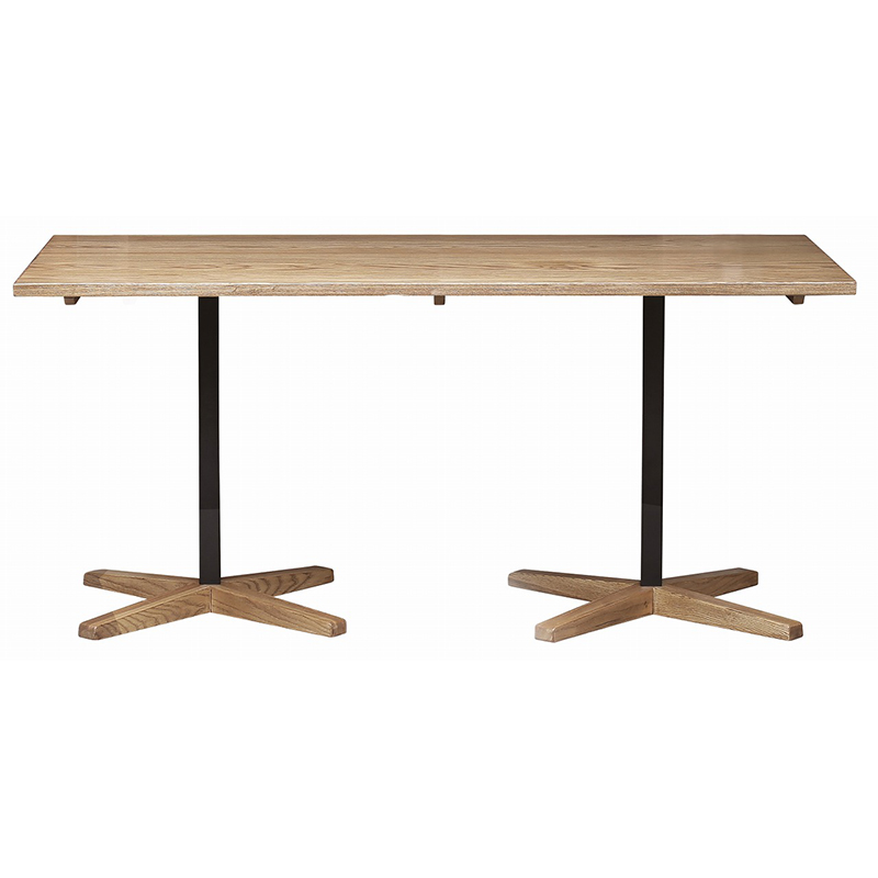 ナチュラル家具 アンジー カフェの雰囲気を楽しめるテーブル  [トフィー テーブル 150×80 無垢天板] 　