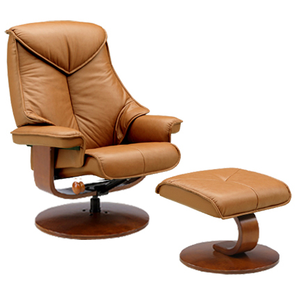 ソファ リクライナー  オットマン付き 本革/合皮 [レジーナ ] 回転式