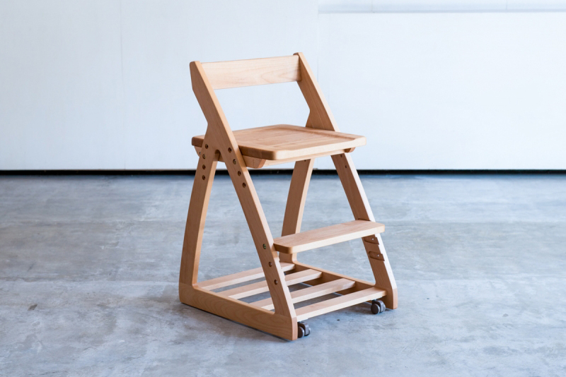 国産　杉工場　木製上下可動椅子 学習椅子・学習チェア キッズチェア　子供用　イス