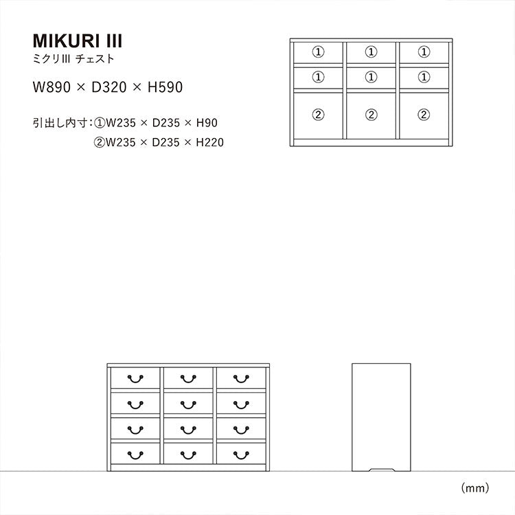 ミクリ チェストのサイズ