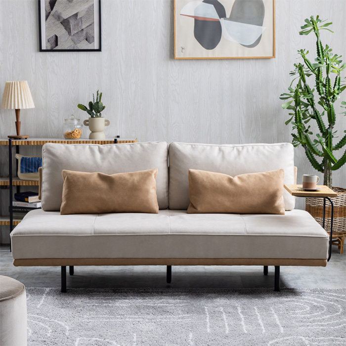 くつろぎと実用性を両立したアームレスソファ