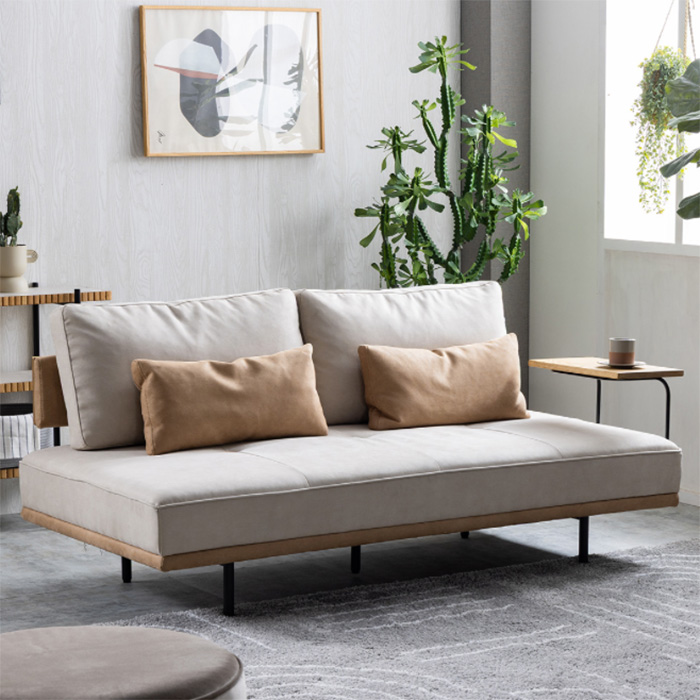 くつろぎと実用性を両立したアームレスソファ